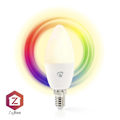Miniatyrbillede 1 af 9: Nedis SmartLife Fuld Farve Pære | Zigbee 3.0 | E14 | 470 lm | 4.9 W | RGB / Varm til kølig hvid | 2200 - 6500 K | Android™ / IOS | Stearinlys | 1 stk