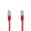 Pikkukuva 1 / 4: Nedis CAT5e verkkokaapeli | SF/UTP | RJ45 uros | RJ45 uros | 5.00 m | Pyöreä | PVC | Punainen | Muovipussi