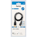 Miniatyrbillede 3 af 3: Hama Kabel USB-C Flexi-Slim USB-A-USB-C Guld Sort 0,75m