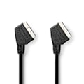 Miniatyrbillede 1 af 4: Nedis SCART-kabel | SCART Han | SCART Han | Nikkelplateret | 480p | 2.00 m | Runde | PVC | Sort | Box