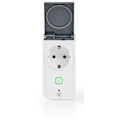 Miniatyrbillede 6 af 8: Nedis SmartLife Smart Plug | Wi-Fi | IP44 | Effektmåler | 3680 W | EU stik / Type F (CEE 7/7) | -30 - 40 °C | Android™ / IOS | Grå / Hvid
