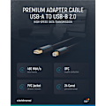 Miniatyrbillede 4 af 8: ClickTronic Adapterkabel fra USB-A til USB-B 2.0 Premiumkabel