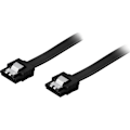 Miniatyrbild 2 av 3: DELTACO SATA-kabel, SATA 6Gb/s, lås-clips, rak-rak, 0,3m, svart (SATA-1000)