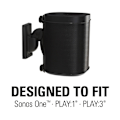 Pikkukuva 3 / 9: SANUS Wall Mount for Sonos One SL Play:1 Play:3 Pair Black