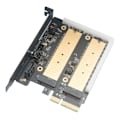 Miniatyrbillede 3 af 3: M.2 PCIe and M.2 SATA SSD adapter card with RGB light and heatsink