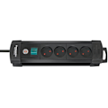 Miniatyrbillede 2 af 2: Brennenstuhl 4-way Extension Socket, 2m, Black