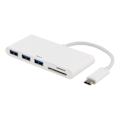 Miniatyrbillede 2 af 7: DELTACO USB 3.1 Gen 1 hub, USB-C, 3USB A, SD/microSD reader, white