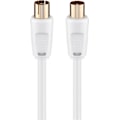 Pikkukuva 1 / 5: Goobay Antennkabel (80 dB), dubbelskärmad guldpläterad, koaxial-plugg > koaxial-uttag (helt skärmad)