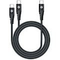 Miniatyrbillede 1 af 2: Celly USB-C - 2x USB-C-kabel 100W PD 1,3m Svart