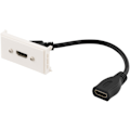 Miniatyrbillede 2 af 11: DELTACO Stikpanel, 1xHDMI, 19-pin hun, 0,2m, hvid