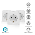 Miniatyrbillede 9 af 11: Nedis SmartLife Smart Plug | Wi-Fi | Effektmåler | 3680 W | Type F (CEE 7/7) | 0 - 55 °C | Androidâ„¢ / IOS | Hvid | 3 stk
