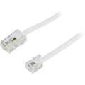 Miniatyrbillede 8 af 11: DELTACO modulkabel, 8P4C(RJ45) til 6P4C(RJ11), 5m, hvid