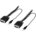 Miniatyrbillede 2 af 3: DELTACO Monitorkabel RGB HD15 han-han, u pin 9, m 3,5mm lyd, 5m, sort