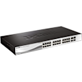 Miniatyrbillede 2 af 2: D-Link netværksswitch, Layer 2, 10/100/1000Mbps, 24xRJ45, 4xSFP, meta