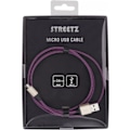 Pikkukuva 3 / 3: STREETZ USB-kaapeli, kangasp., Type A ur - Type Micro B, 1m, violetti