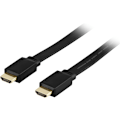 Miniatyrbillede 2 af 3: DELTACO fladt HDMI kabel, HDMI High Speed with Ethernet, HDMI Type A h