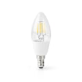Miniatyrbillede 3 af 8: Nedis SmartLife LED Glødepære | Wi-Fi | E14 | 400 lm | 5 W | Varm Hvid | 2700 K | Glas | Android™ / IOS | Stearinlys | 1 stk