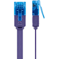 Miniatyrbillede 5 af 8: Goobay Flad netværkskabel CAT 6A, U/UTP, violet kobberleder (CU), 2 m
