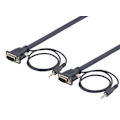 Miniatyrbillede 2 af 3: DELTACO monitor cable HD15 ma-ma, 3m, 1920x1200 60Hz, 3.5mm audio