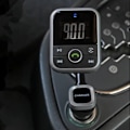 Miniatyrbillede 4 af 4: FM-sender med Bluetooth-håndfri og billader, 2.1A, Sort