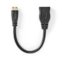 Pikkukuva 3 / 6: Nedis High Speed ​​HDMI ™ Kaapeli Ethernet | HDMI™ Mini | HDMI™ Ulostulo | 4K@30Hz | 10.2 Gbps | 0.20 m | Pyöreä | PVC | Musta | Laatikko