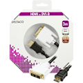Miniatyrbillede 1 af 11: DELTACO HDMI til DVI kabel, 19-pin-DVI- D Single Link, 3m, sort/hvid