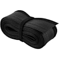 Miniatyrbild 3 av 4: DELTACO kabelsorteringsstrumpa i nylon, kardborrband, 3m, svart