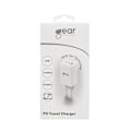 Miniatyrbillede 3 af 3: GEAR Lader GAN 220V 2xUSB-C + 1xUSB-A PD 45W + 18W + 3A (total 65W) Hvid