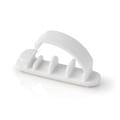 Miniatyrbillede 7 af 11: Nedis Kabel Management | Kabelklips | Låst | 3 stk. | Antal slots: 3 Pladser | Maksimal tykkelse på kabel: 7.5 mm | Polypropylene | Hvid
