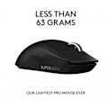 Miniatyrbillede 4 af 6: Logitech PRO X SUPERLIGHT Trådløs Gamingmus, Sort