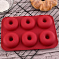 Miniatyrbillede 4 af 5: Donut form i silikone, rød