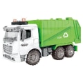 Miniatyrbillede 5 af 8: CONTRUCK Skraldebil lukket med lys, lyd & Try Me 1:14 grøn
