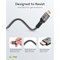 Pikkukuva 6 / 10: Goobay HDMI™-kaapeli Ethernet-yhteydellä, 10 m, Sharkskin G