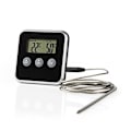 Miniatyrbillede 8 af 11: Nedis Kød Termometer | Alarm / Timer | LCD Display | 0 - 250 °C | Sort / Sølv