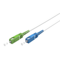 Miniatyrbillede 1 af 7: Goobay Lyslederkabel (FTTH), Singlemode (OS2) White, hvid (Simplex), 2 m fiberoptisk kabel, stik SC-APC (8°) > SC stik (UPC), halogenfri kabelkappe (L