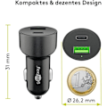 Miniatyrbild 6 av 8: Goobay Dubbel USB-billadare USB-C™ PD (Power Delivery) (48 W) 48 W (12/24 V) USB-A/USB-C™ lämplig för enheter med USB-C™ (Power Delivery), t.ex. iPhon