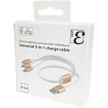 Miniatyrbillede 4 af 4: EPZI Multi-Charger, USB-C, Lightning, Micro USB, USB-A, 50cm, white