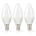 Miniatyrbild 3 av 4: Nedis LED-lampa E14 | Ljus | 2.8 W | 250 lm | 2700 K | Varm Vit | Matt | 3 st