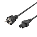 Pikkukuva 2 / 3: DELTACO maadoitettu kaapeli, 3m, IEC 60320 C15 - CEE 7/7, musta