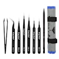 Pikkukuva 2 / 3: Kingsdun tip set, 8 parts, ESD, tweezers, black