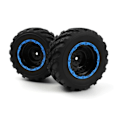 Miniatyrbild 1 av 2: BLACKZON Smyter MT Wheels/Tires Assy (Black/Blue/2pcs)