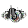 Pikkukuva 3 / 11: DELTACO GAMING Hjul till Gamingstol med LED-ljus, 5-pack