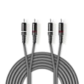 Pikkukuva 1 / 4: Nedis Stereoäänikaapeli | 2x RCA uros | 2x RCA uros | Niklattu | 3.00 m | Pyöreä | Tummanharmaa | Pahvikotelo
