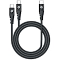 Miniatyrbild 2 av 2: Celly USB-C - 2x USB-C-kabel 100W PD 1,3m Svart