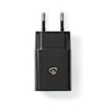 Miniatyrbild 6 av 10: Nedis Väggladdare | 12 W | Snabbladdnings funktion | 1x 2.4 A A | Antal utgångar: 1 | USB-A | Utan kabel | Single Voltage Output | Svart