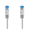 Pikkukuva 1 / 5: Nedis CAT6a verkkokaapeli | S/FTP | RJ45 uros | RJ45 uros | 5.00 m | Snagless | Pyöreä | LSZH | Valkoinen | Label