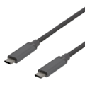 Pikkukuva 1 / 3: DELTACO USB-C-kaapeli, 0,5m, 60W USB PD, 10Gbps, harmaa