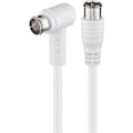 Pikkukuva 1 / 8: Goobay Vinklad SAT-antennkabel (80 dB), dubbelskärmad F-plugg (quick) > F-plugg (quick) 90° (helt avskärmad)