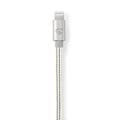 Pikkukuva 5 / 9: Nedis Lightning Sovitin | Apple Lightning 8-Pin | 3.5 mm uros | Kullattu | 1.00 m | Pyöreä | Nailon