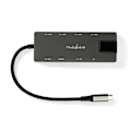 Miniatyrbillede 9 af 9: Nedis USB Multi-Port Adapter | USB 3.2 Gen 1 | USB-C™ Han | HDMI ™ -udgang / RJ45 Hun / SD / 2x USB-C™ / 3.5 mm Hunstik / 3x USB-A Hun | 5 Gbps | 0.20